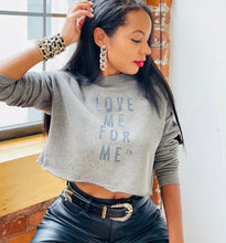 Load image into Gallery viewer, Love Me For Me Cropped Sweatshirt
